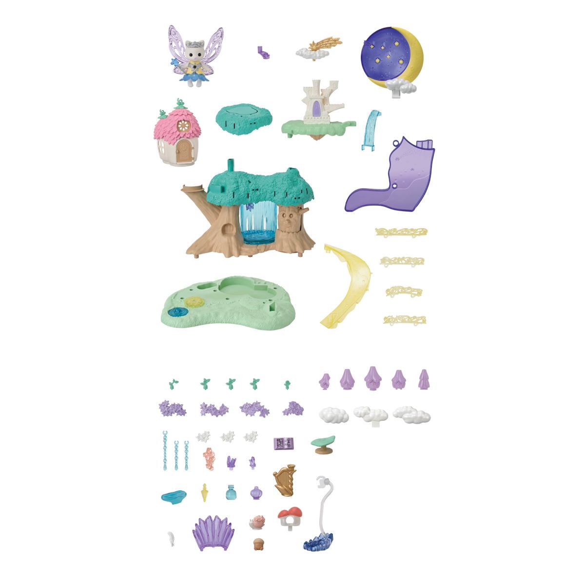Woodland Wonder Fairy Castle playset with fairy figures and colorful woodland accessories
