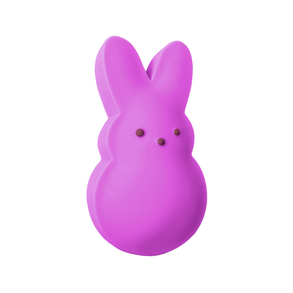 Peeps Bunny Squishy in purple, a soft Easter-themed stress-relief toy perfect for springtime fun and decor.