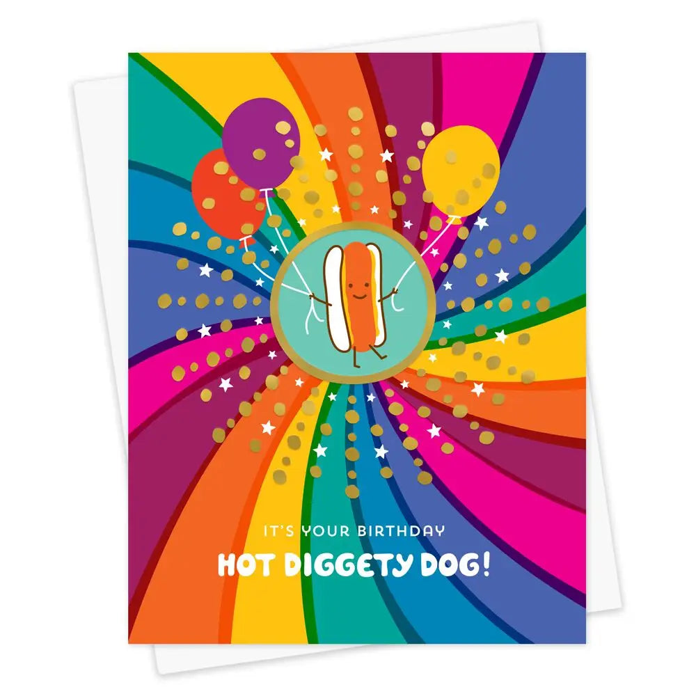 Hot Diggety Dog Birthday Card