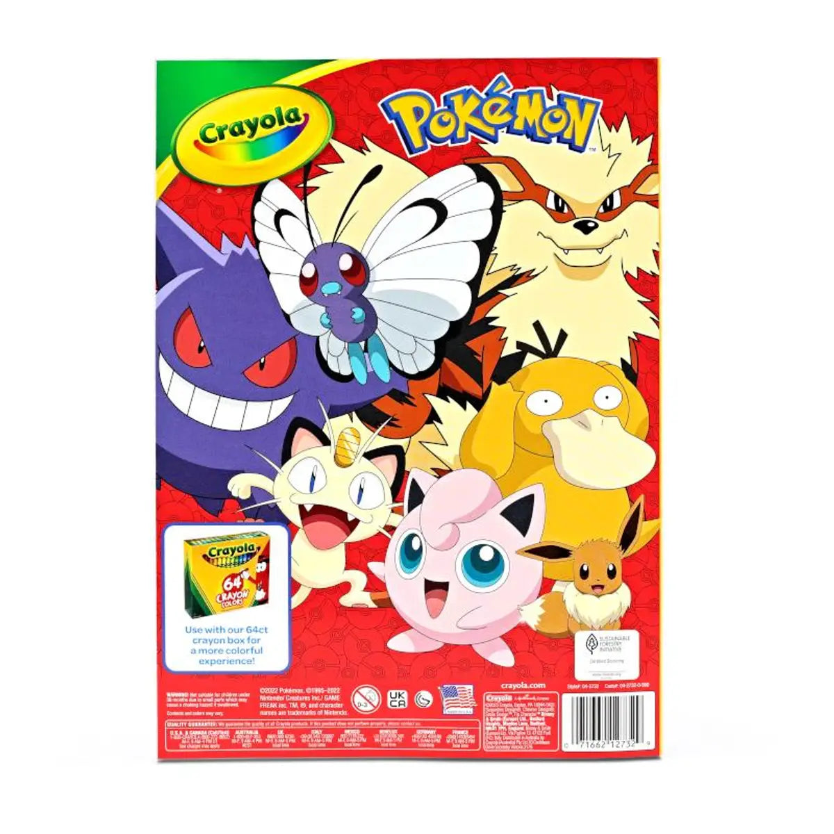 Crayola Pokemon Coloring Book featuring cute Pokemon characters for creative coloring and fun activities.