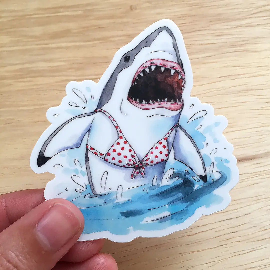 Beach Shark Sticker