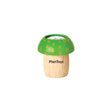 Kaleidoscope Mushroom Green wooden toy with green spotted cap and lens, encouraging creative outdoor exploration for kids.