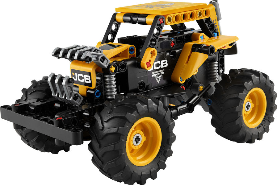 Technic Monster Jam DIGatron Pull-Back toy truck with large tires, detailed shovel and grabber, designed for kids age 7+.