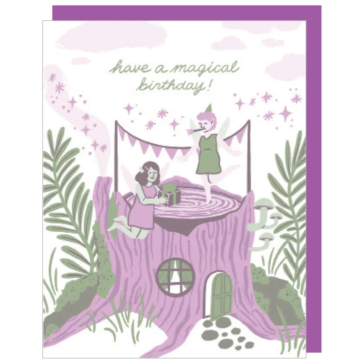Magical Birthday Festive Fairies Card