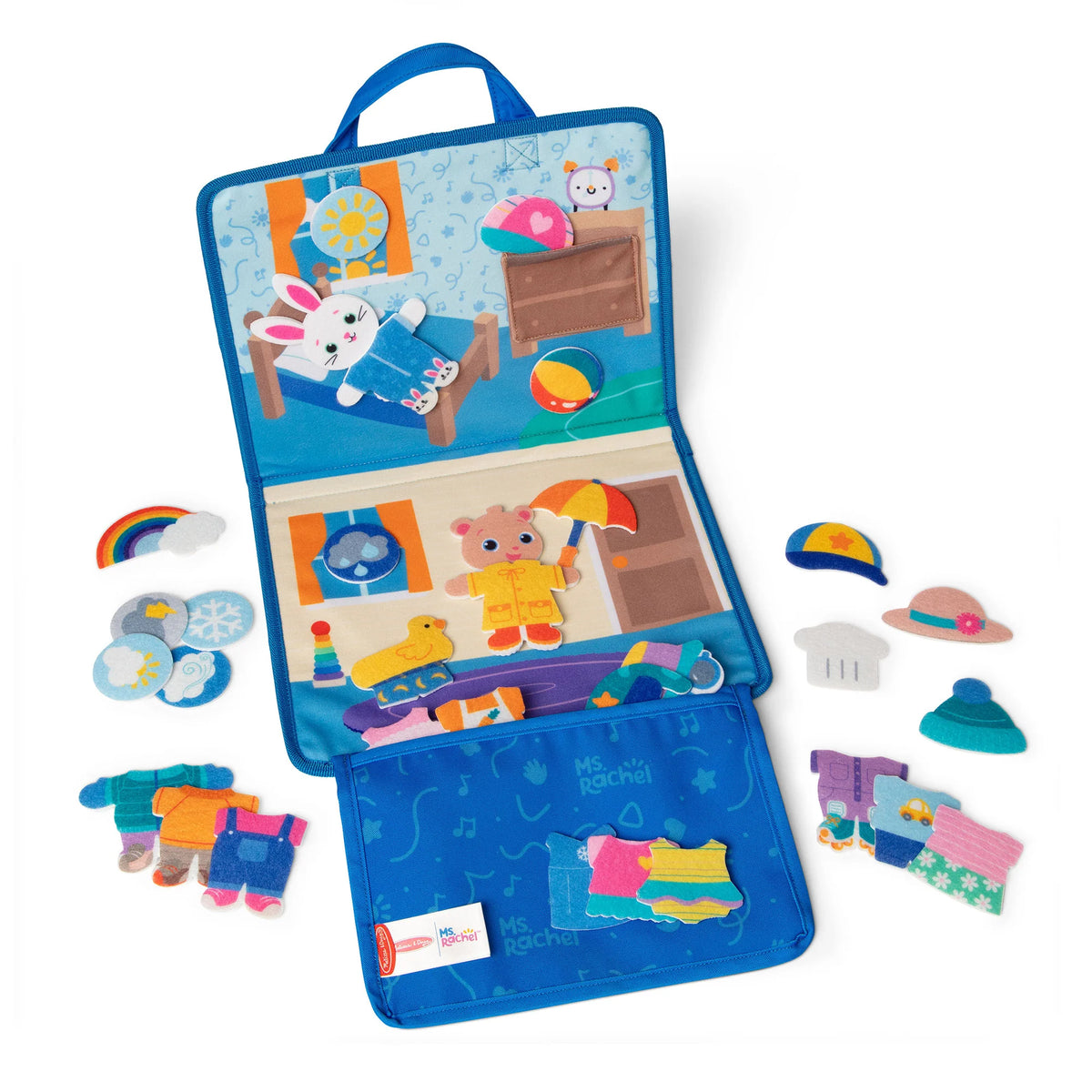 Ms Rachel What to Wear Felt Activity with colorful felt outfits and play pieces