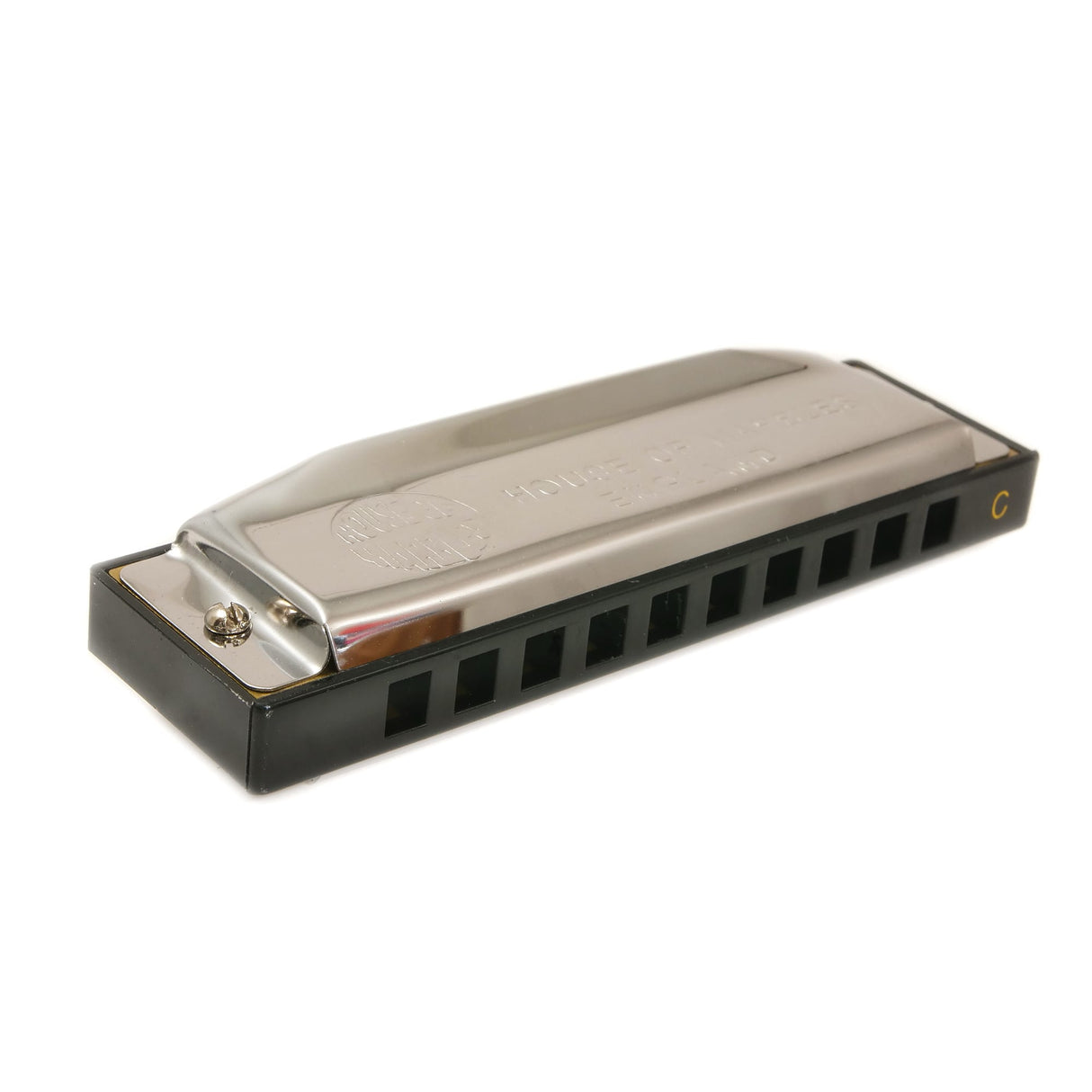 Simple metal silver harmonica. For ages 3 and up.