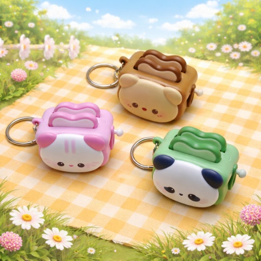 Animal Toast Clicker Keychain