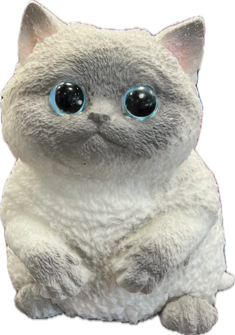 Mega Squishy Kitty | Grey/White/Brown