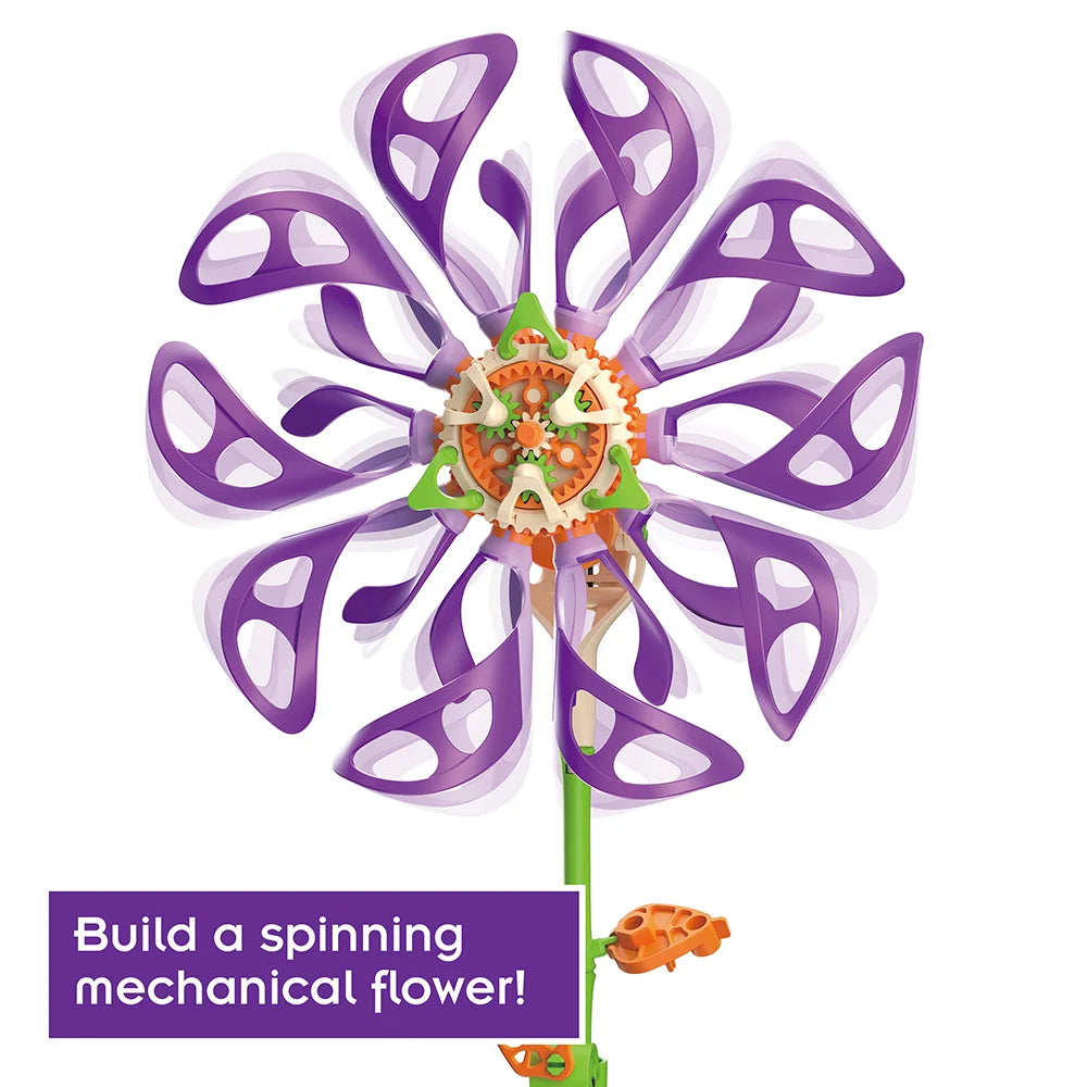 SolarFlower | Purple Majestic purple spinning mechanical flower science kit