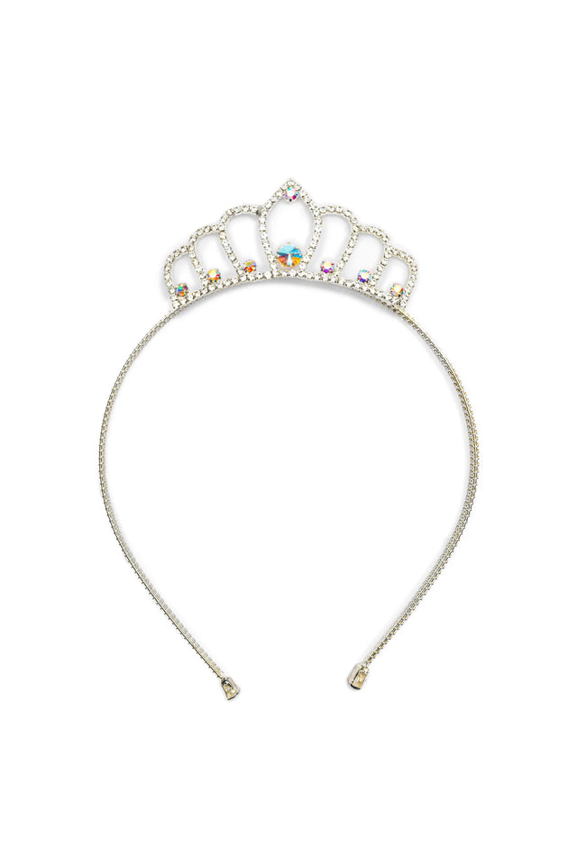 Rhinestone Tiara Headband with sparkling gems, perfect for princesses and special occasions.