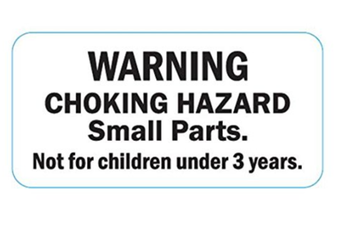 Family Fun | Hammock warning label showing choking hazard and small parts not for children under 3 years.