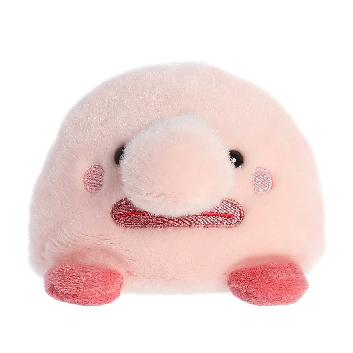 Palm Pals Blobfish Bart plush toy measuring 5 inches with a soft, friendly design and positive expression.