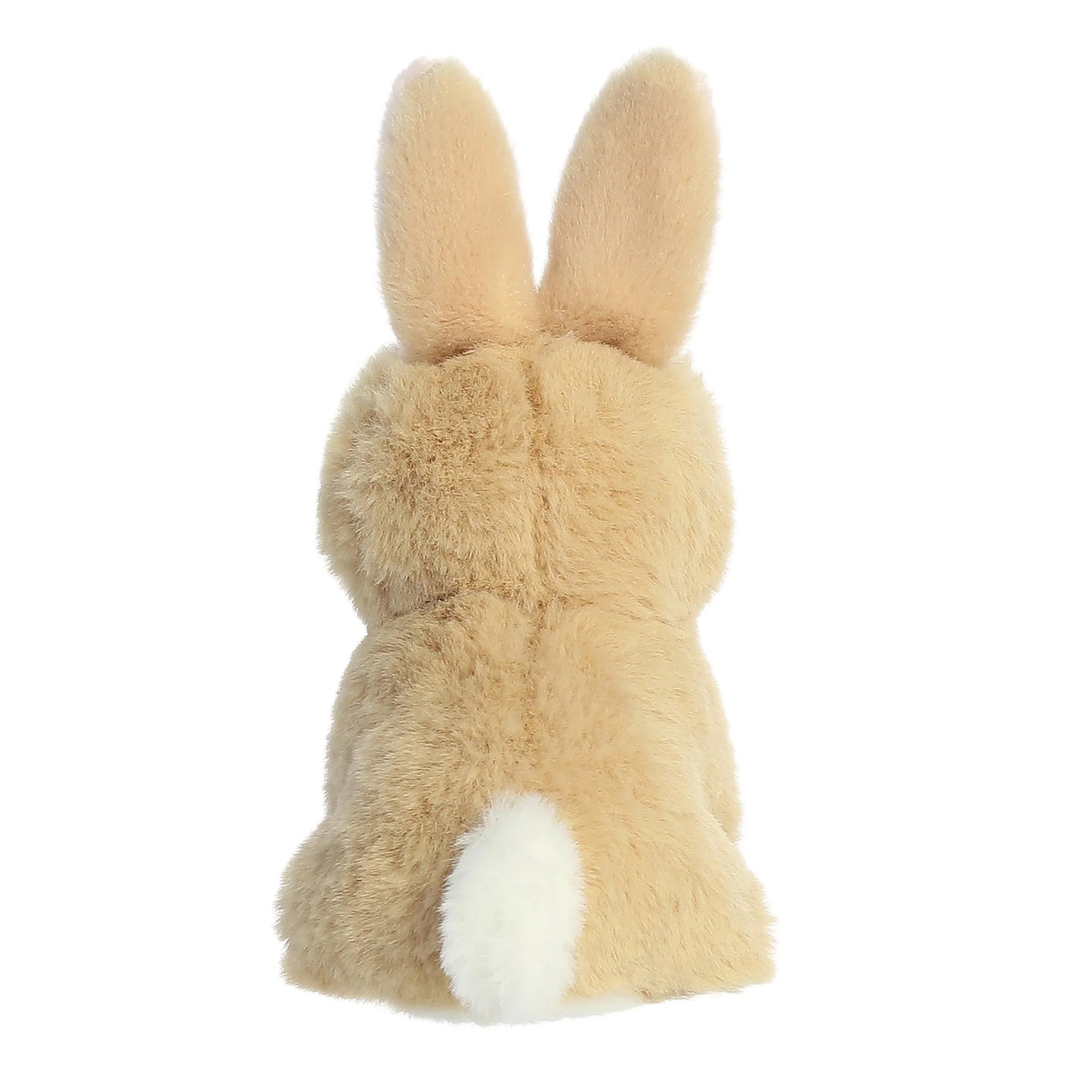 Bunny Eco plush shows a mini tan bunny with soft fur, white tail, and eco-friendly materials for cuddles and sustainability.