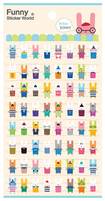 Rabbit Bonny Puffy Stickers