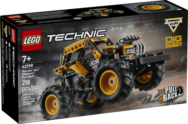 LEGO Technic Monster Jam DIGatron Pull-Back toy truck with shovel, grabber, and huge tires for kids 7+
