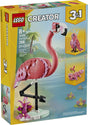 LEGO Creator Wild Animals: Pink Flamingo building set with posable pink flamingo on plant stand for kids 8+