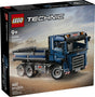 Technic Tipping Dump Truck LEGO set with 462 pieces for kids 9+, featuring a blue tipper truck with opening cab and tipping bed.