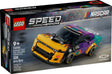 Speed Nascar Next Gen Chevrolet Camero ZL1 LEGO race car toy for kids with detailed design and NASCAR driver minifigure.