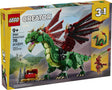 LEGO Creator Medieval Dragon with posable wings and treasure chest, 715 pieces for imaginative medieval play.