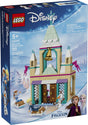 LEGO Disney Princess Arendelle Frozen Castle building set with Elsa, Anna, Olaf, sleds, and snowy play features for kids ages 5+