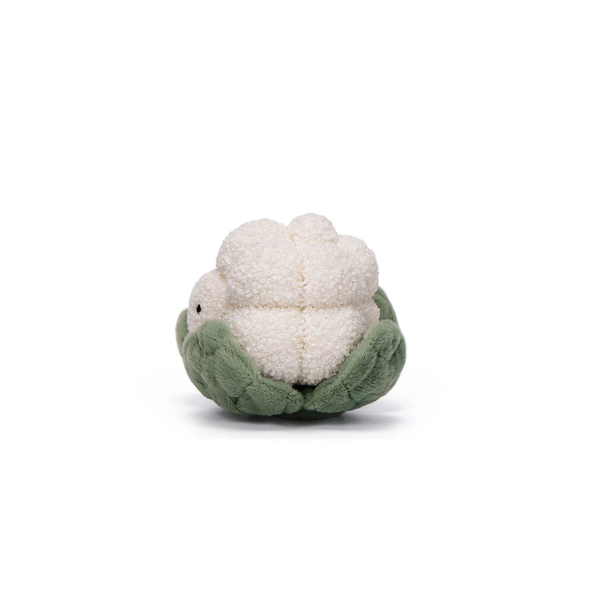 McHugs Weighted Chuffed Cauliflower plush toy with soft green leaves and white florets