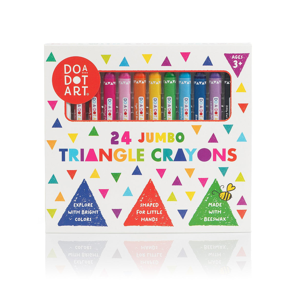 Jumbo Triangle Crayons box with 24 colorful crayons for children ages 3 and up