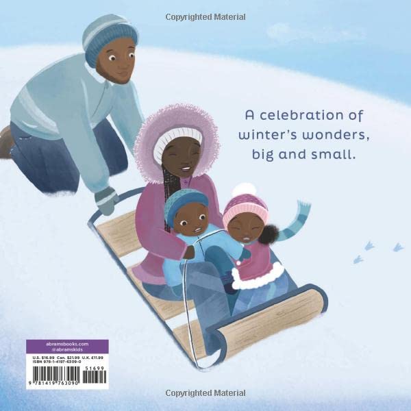 Snowy Mittens - A Winter Adventure shows a family sledding together enjoying winter’s wonders in cozy clothing.
