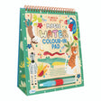 Magic Water Easel Pad | Jungle with spiral bound colorful jungle animal designs and reusable water pen included.