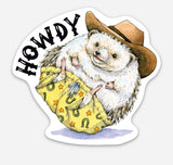 Howdy Hedgehog Sticker