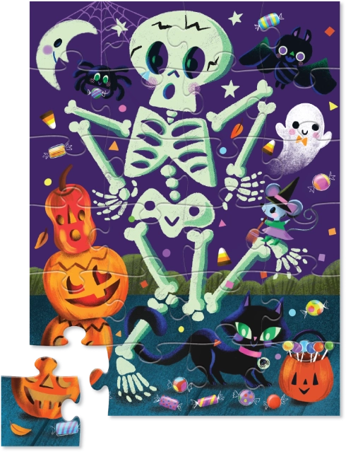 24pc Spooky Skeleton Puzzle