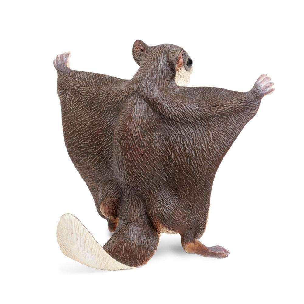Flying Squirrel figurine showing detailed brown fur and gliding membrane, lifelike handcrafted model standing 5 inches tall.