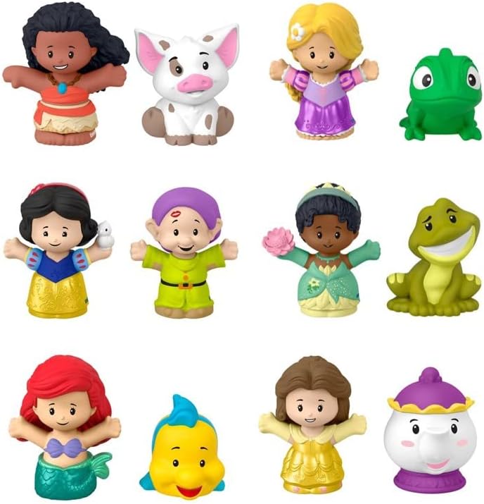 Little People Disney Princess figures featuring colorful princess and animal friends perfect for toddler imaginative play.