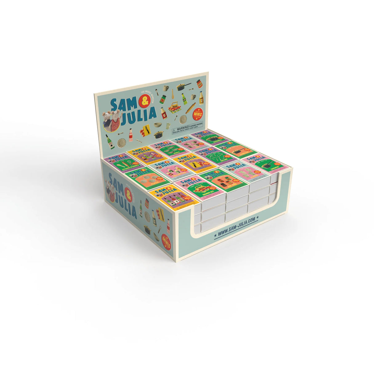Sam & Julia | Matchbook Miniature assorted styles in a display box, perfect tiny accessories for small friends.