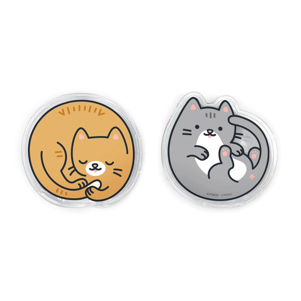 Chill Out! Eye Pads Kittens featuring cute orange and gray cats, perfect for refreshing tired eyes during self-care.