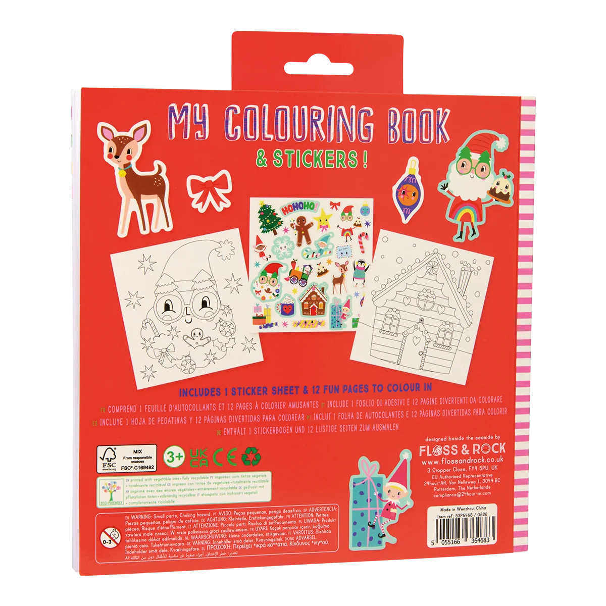 My Christmas Coloring Book & Stickers! with festive coloring pages and colorful stickers