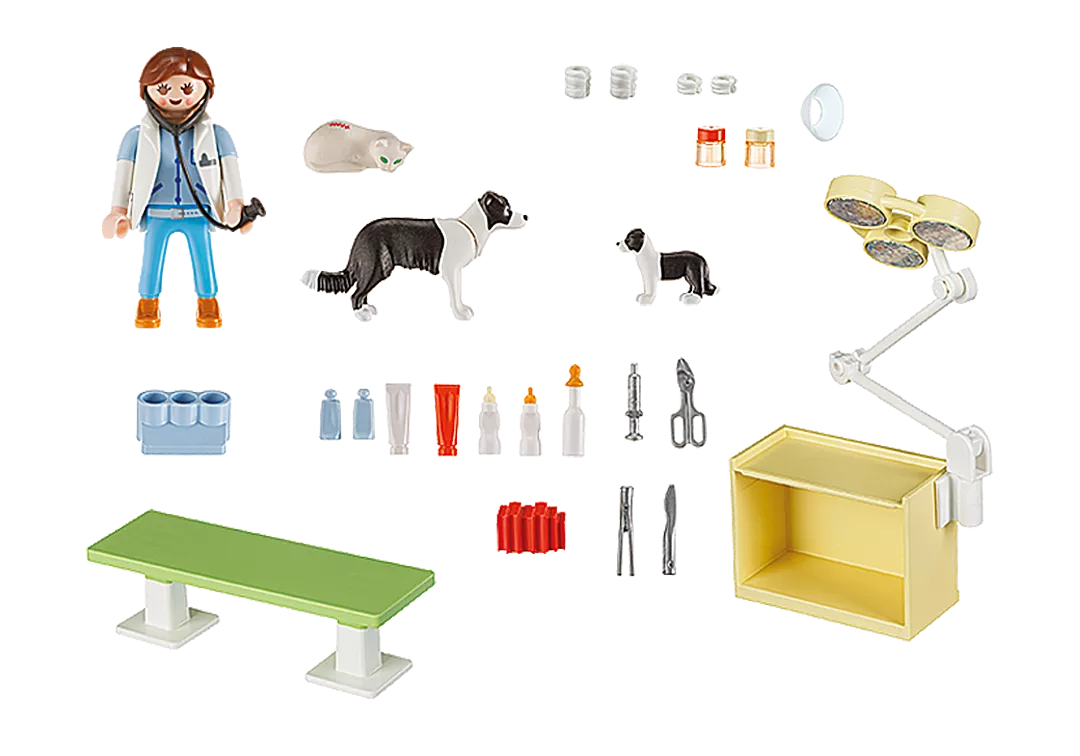 City Life | Vet Visit Carry Case with toy veterinarian pets medical tools and clinic accessories