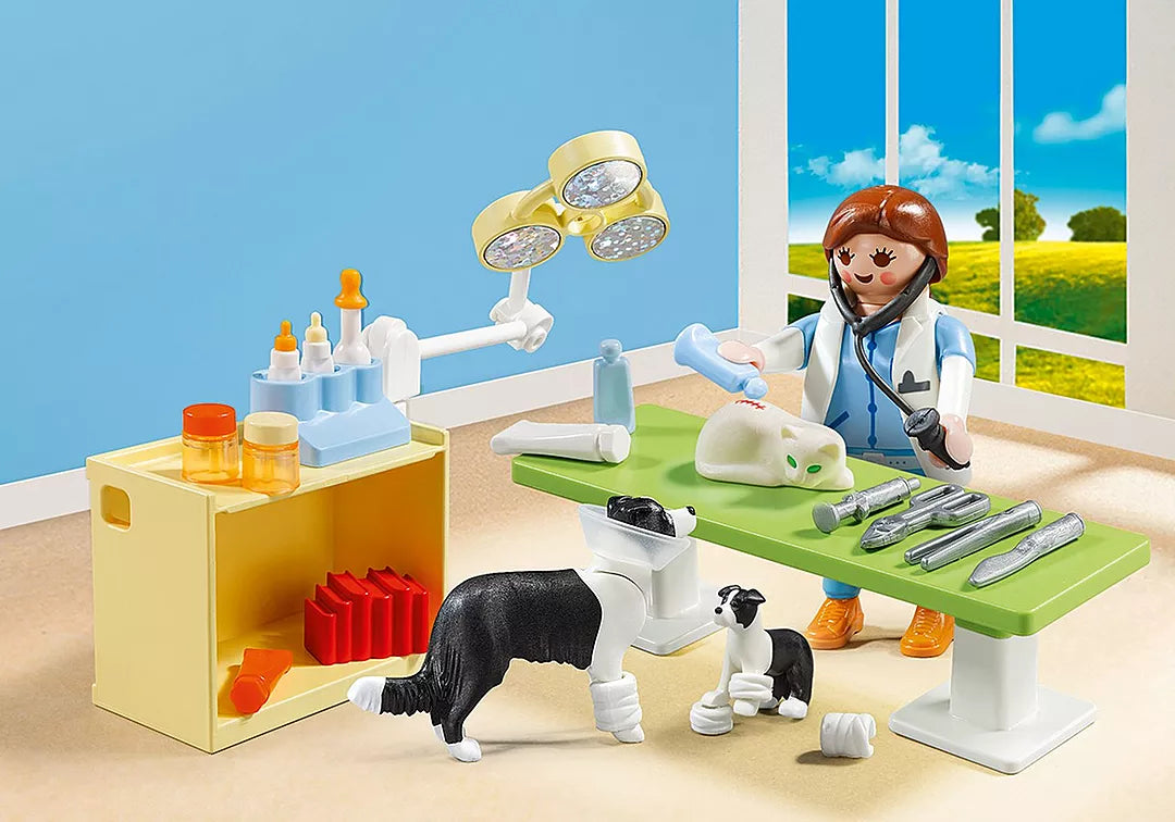 City Life | Vet Visit Carry Case with veterinarian figure pets and medical play accessories