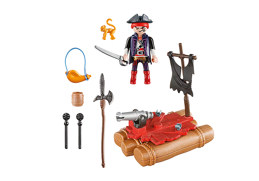 Pirates | Pirate Raft Carry Case with pirate figure and accessories