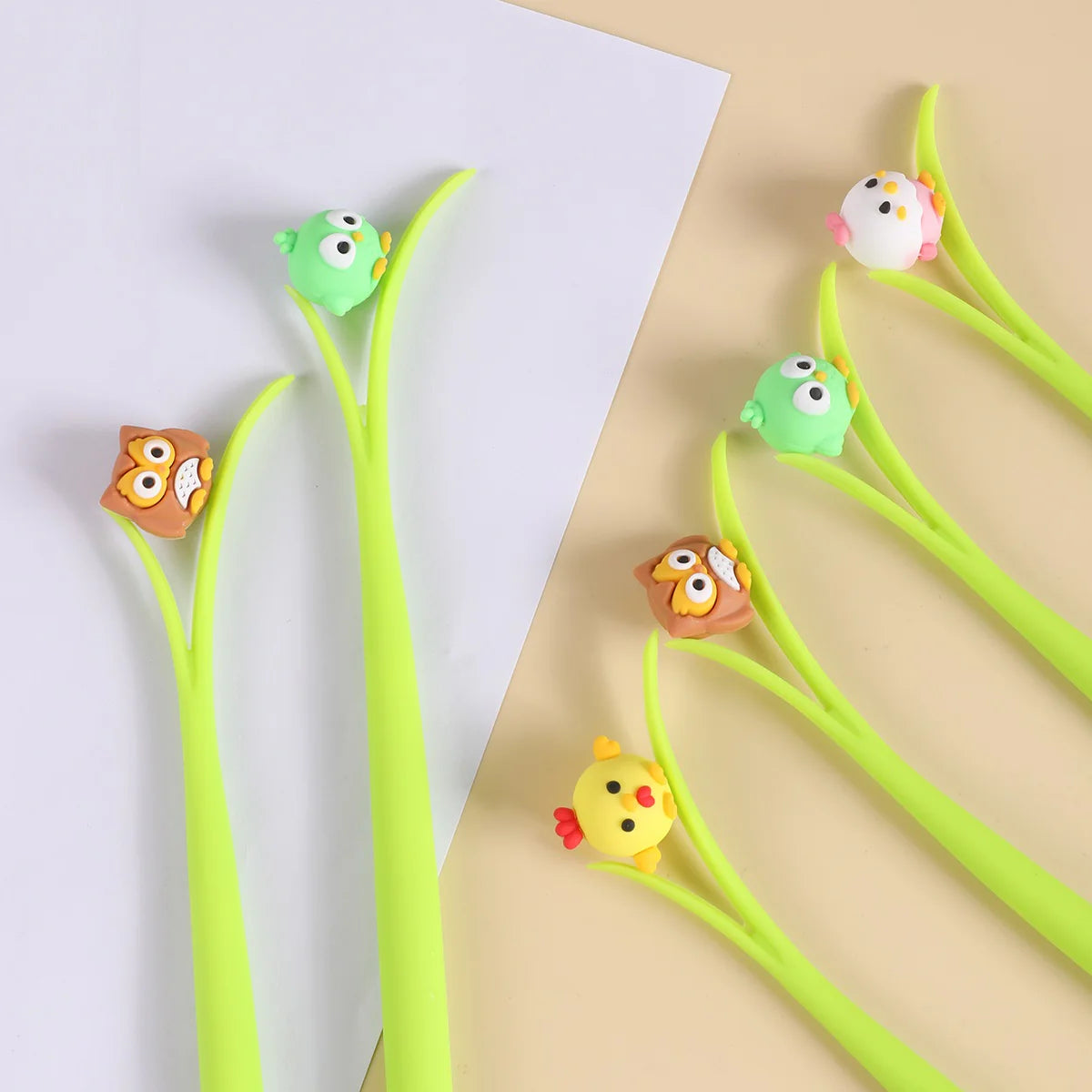 Bird on Leaf Wiggle Gel Pen