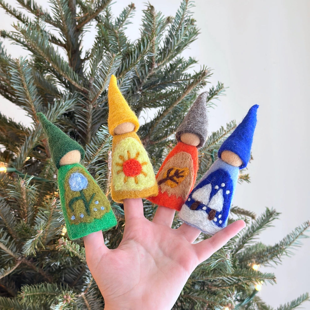 Felt Finger Puppet | Four Seasons Gnome