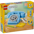 LEGO Creator Retro Telephone building set with 3 models including a 1960s rotary phone and 2000s flip phones