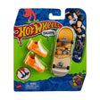 Hot Wheels Skateboard & Shoes mini skateboard toy with orange shoes in colorful packaging for ages 5 and up