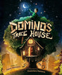 Domino's Tree House cover shows a boy sitting atop a large tree house under a starry night sky.