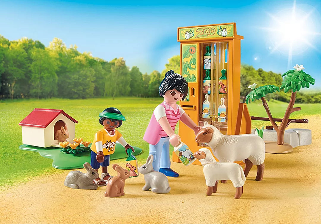 Family Fun | Petting Zoo with figures, animals, viewing tower, and accessory feeder for interactive play.