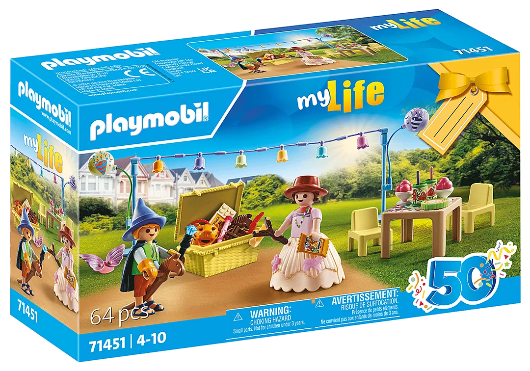My Life | Costume Party Playmobil set with costumes and accessories for children aged 4 and up outdoors picnic scene.