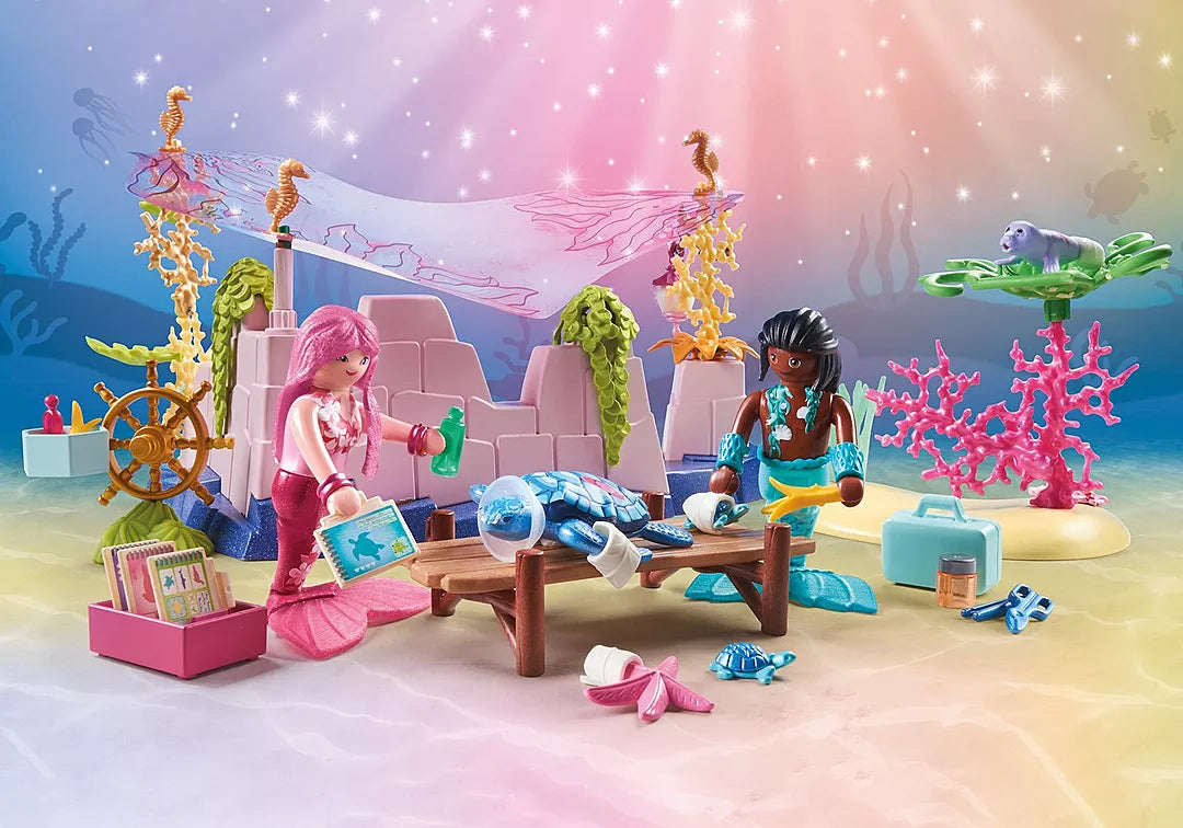 Princess Magic | Mermaid Animal Care with mermaids treating sea creatures in a colorful underwater playset.
