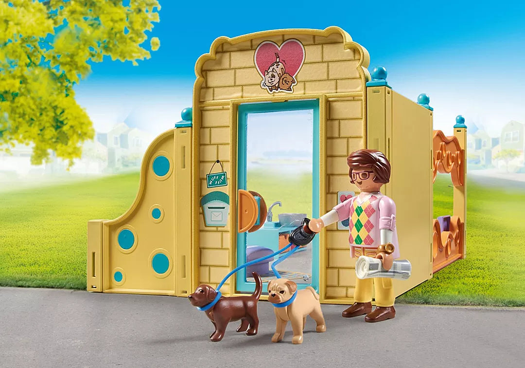 My Life | Puppy Care Center playset with child figure caring for two puppies