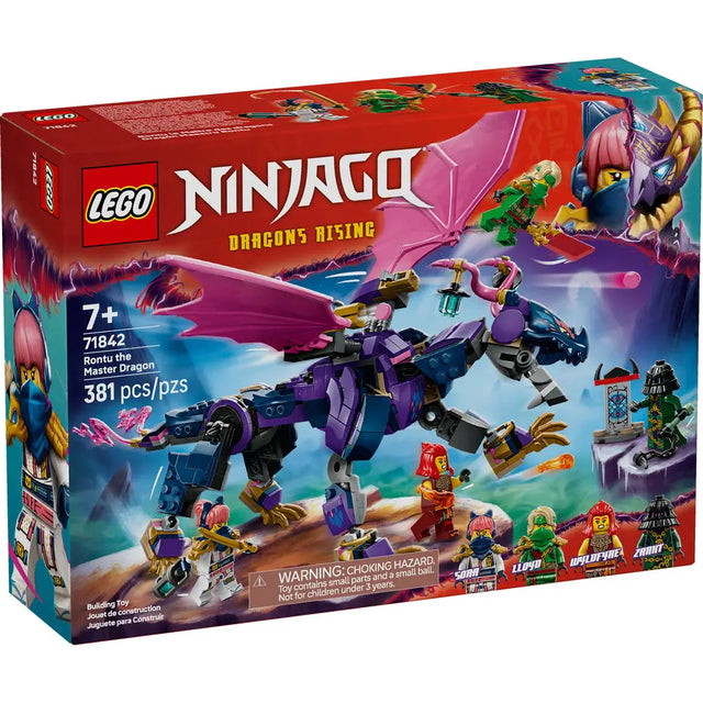LEGO Ninjago Rontu the Master Dragon set with posable wings and minifigures for imaginative ninja battles