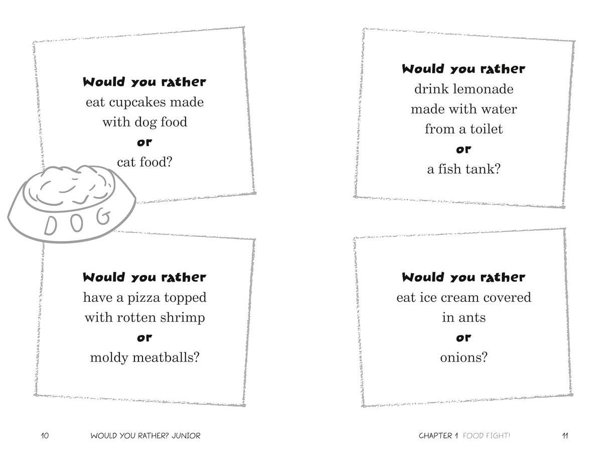 Would You Rather? Jr That's So Gross Edition features funny, gross kid-friendly questions about yucky food and situations.