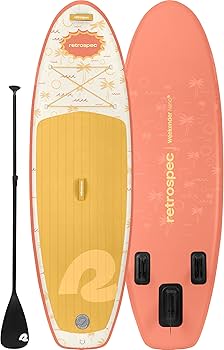 Weekender Nano Kids' Inflatable Paddle Board Summer Punch shown inflated with paddle, featuring kid-friendly size and stable design.